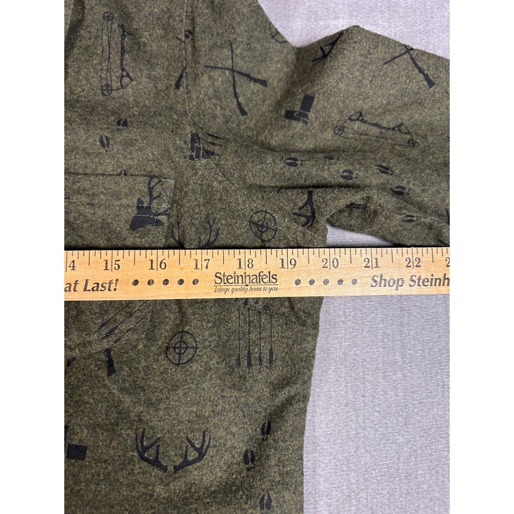 Legendary Whitetails Womens Olive Green Hunting Print Flannel Shirt Medium 6435 - Picture 6 of 8